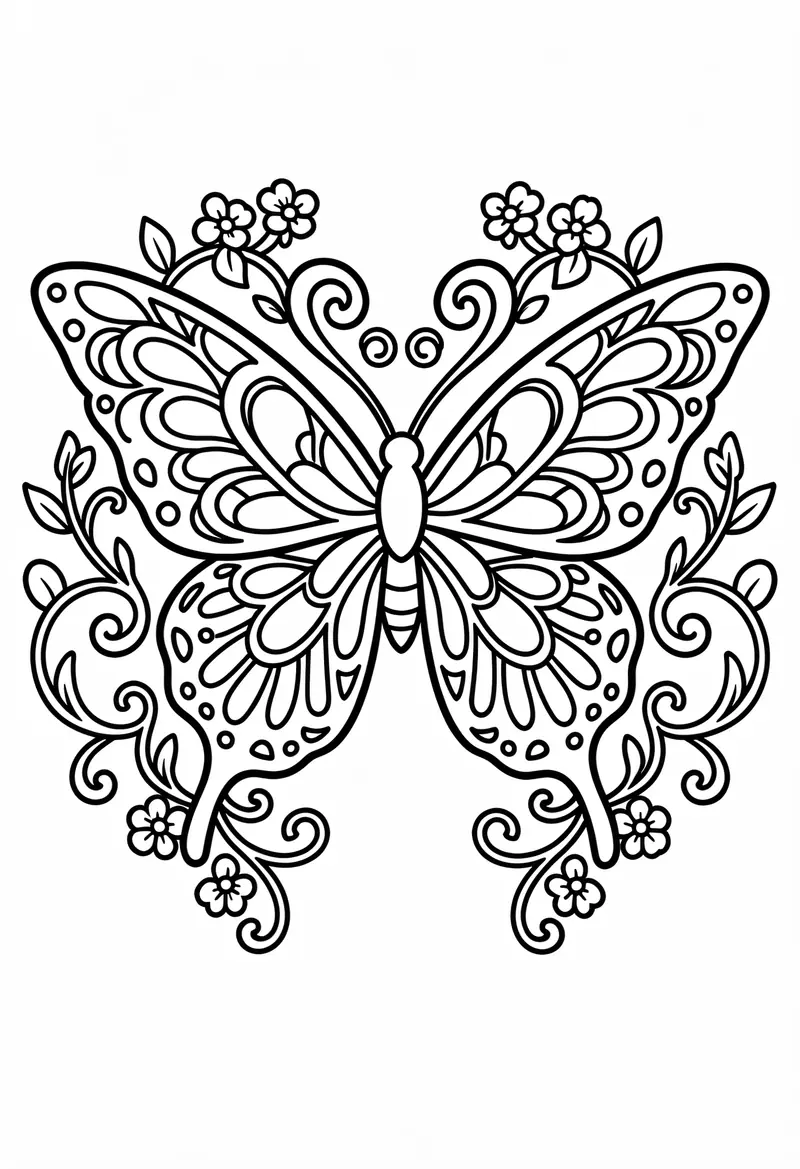 butterfly coloring pages 822