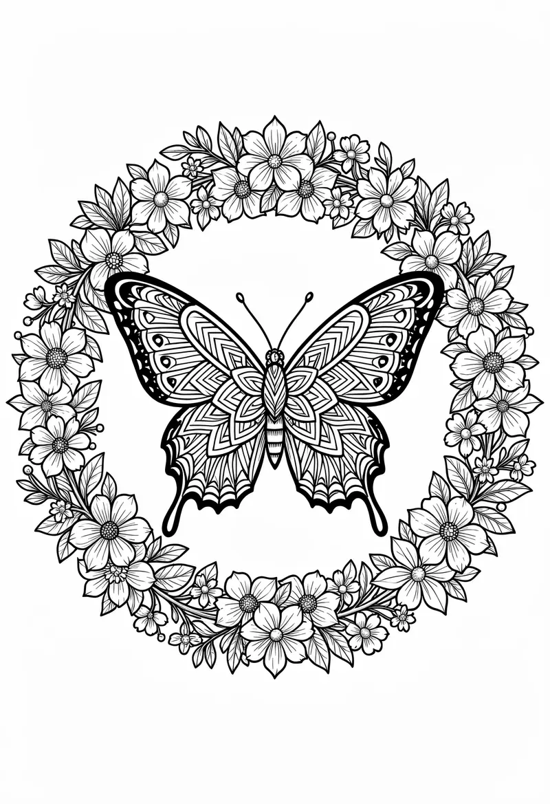 butterfly coloring pages 789