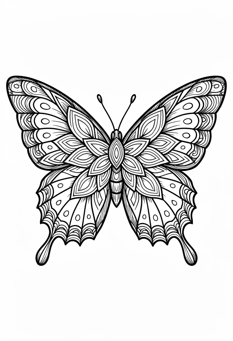 butterfly coloring pages 777