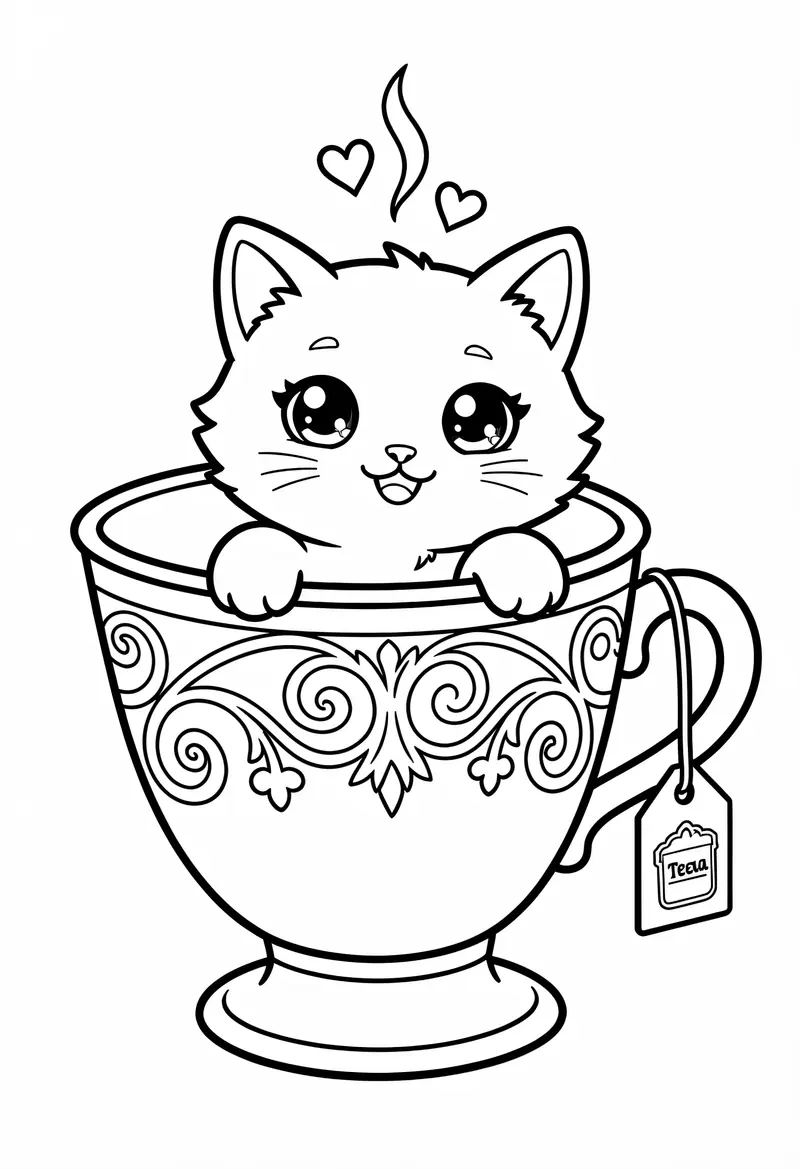 cat coloring pages 738