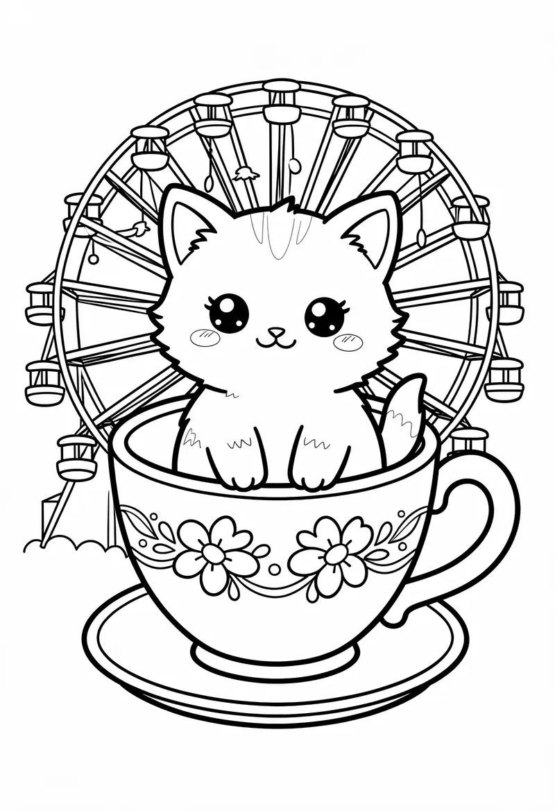 cat coloring pages 716