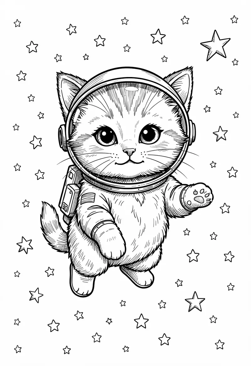 cat coloring pages 705