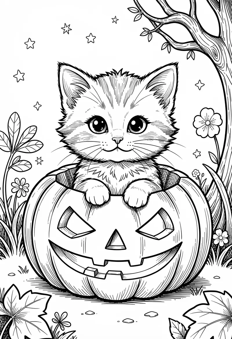 cat coloring pages 700