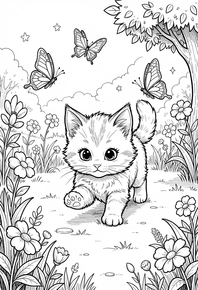 cat coloring pages 699