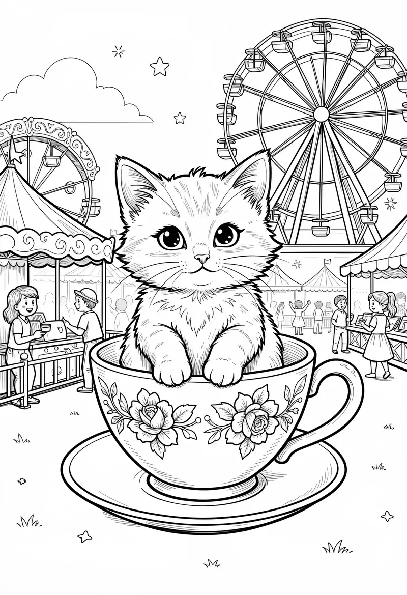 cat coloring pages 693
