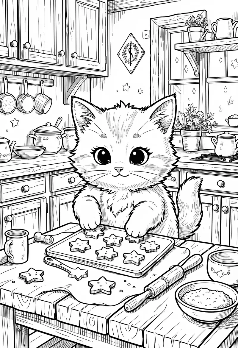 cat coloring pages 689