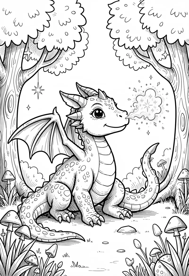 dragon coloring pages 523