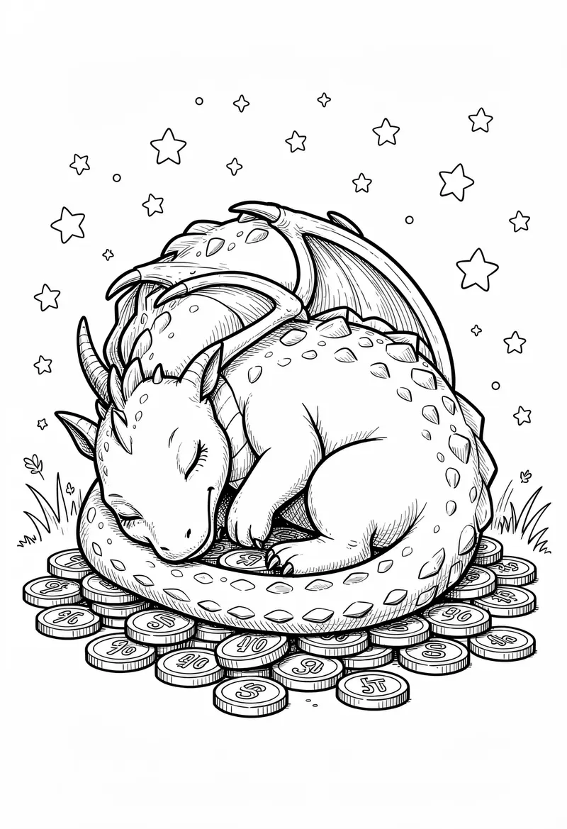 dragon coloring pages 522
