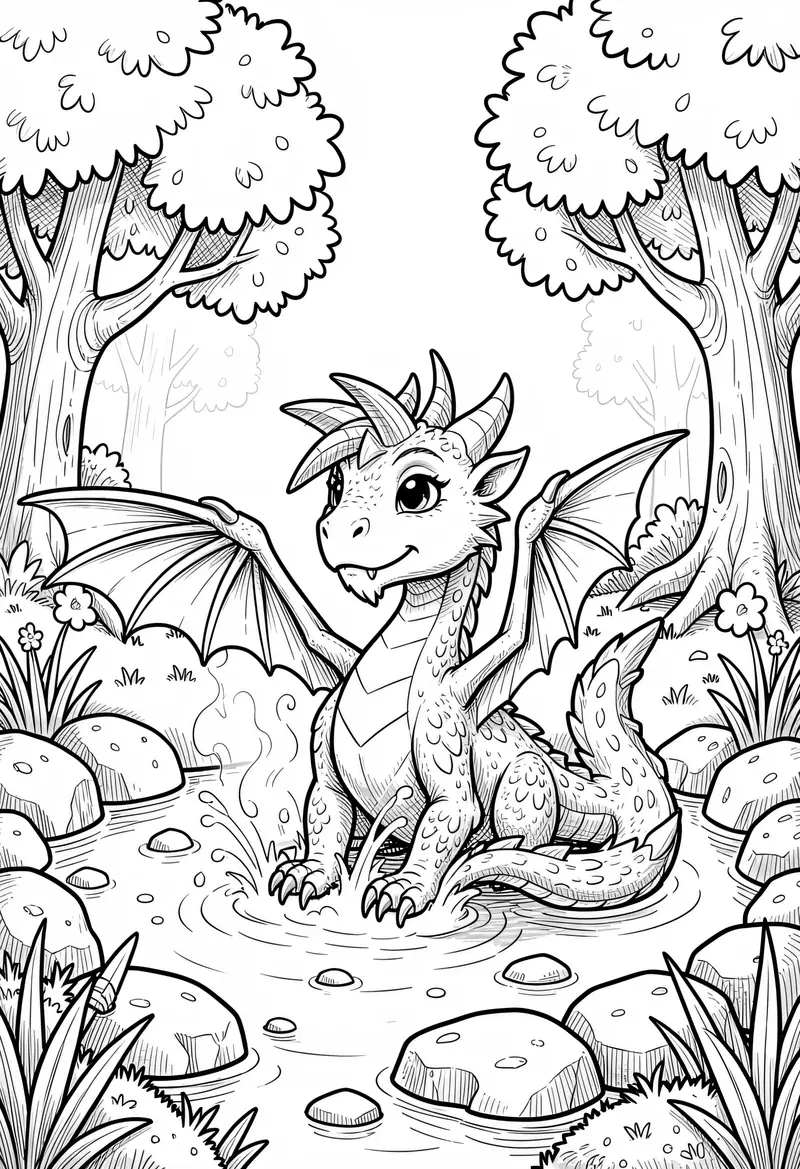 dragon coloring pages 514