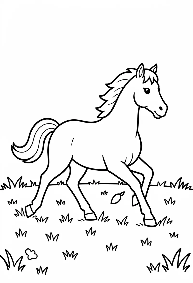 horse coloring pages 412