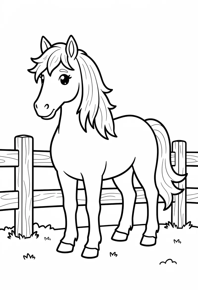 horse coloring pages 411