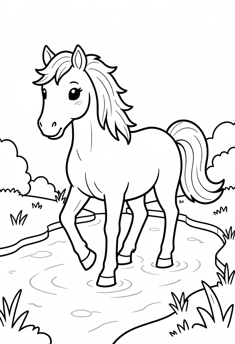 horse coloring pages 408