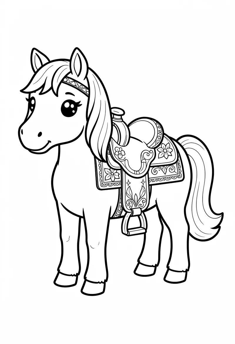 horse coloring pages 407