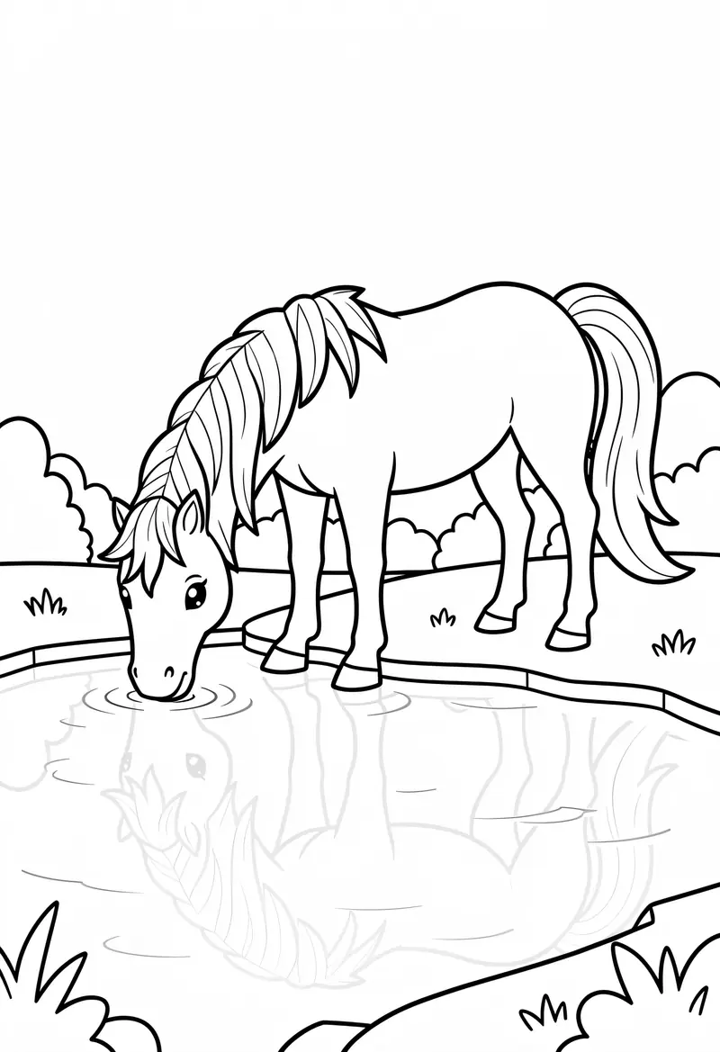 horse coloring pages 394