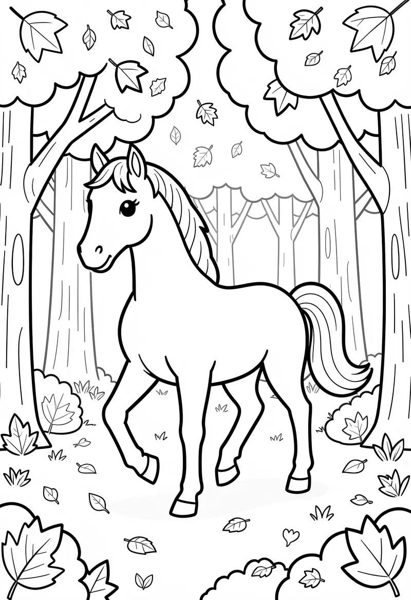 horse coloring pages 392