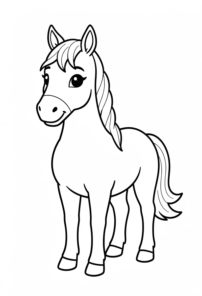 horse coloring pages 390
