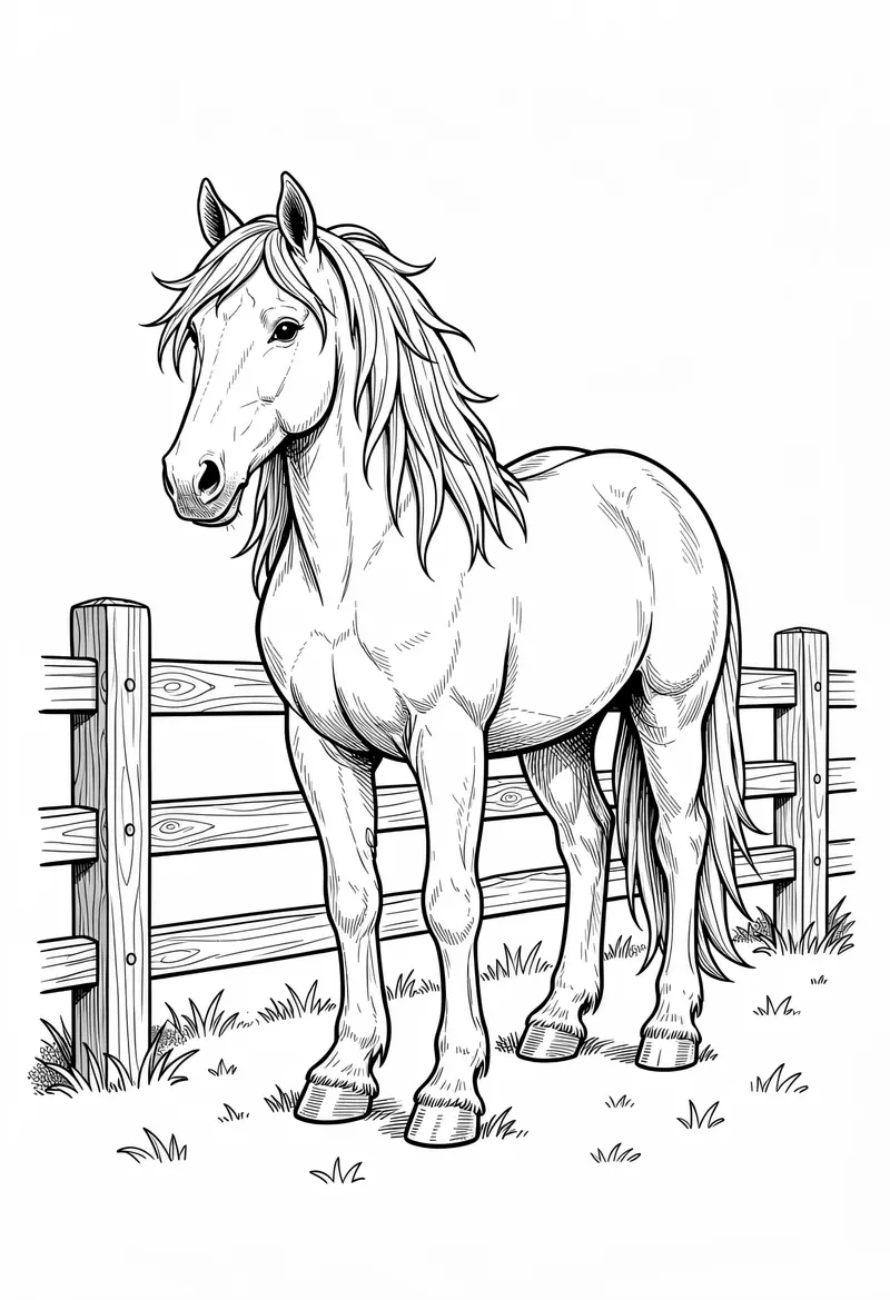 horse coloring pages 388
