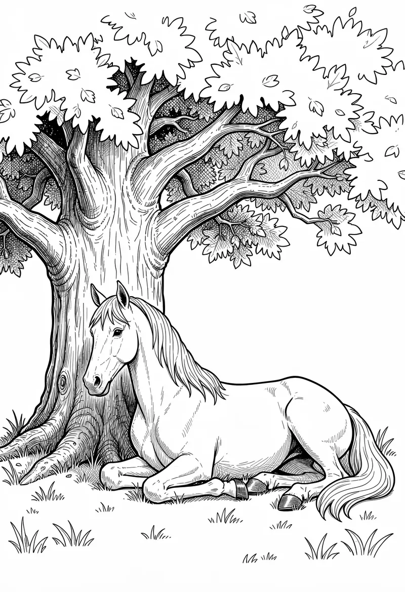 horse coloring pages 380
