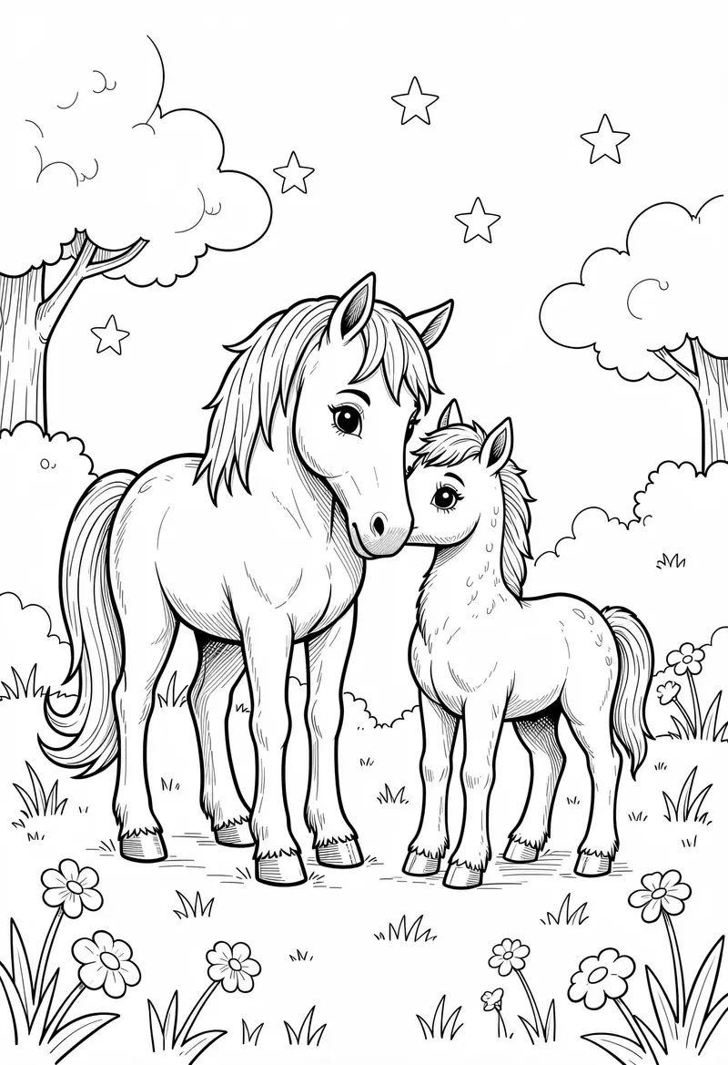 horse coloring pages 378