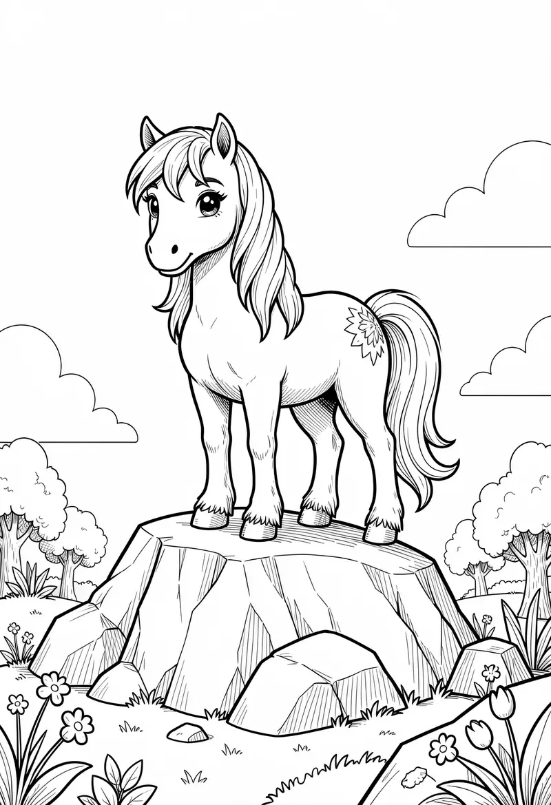 horse coloring pages 375