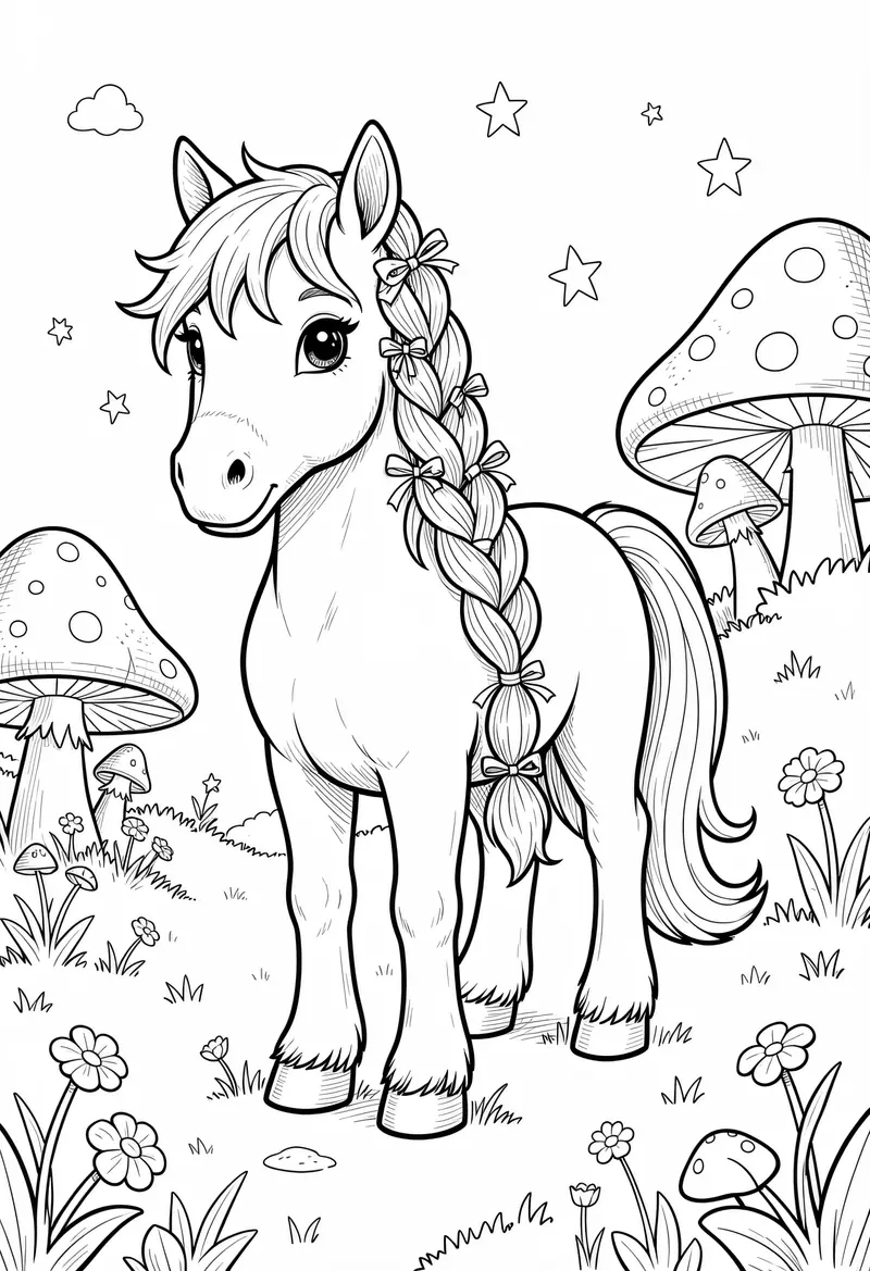 horse coloring pages 372