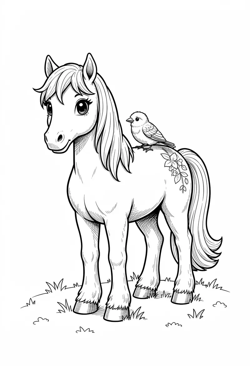 horse coloring pages 371