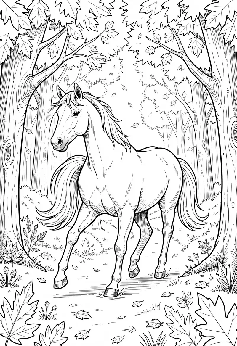 horse coloring pages 370