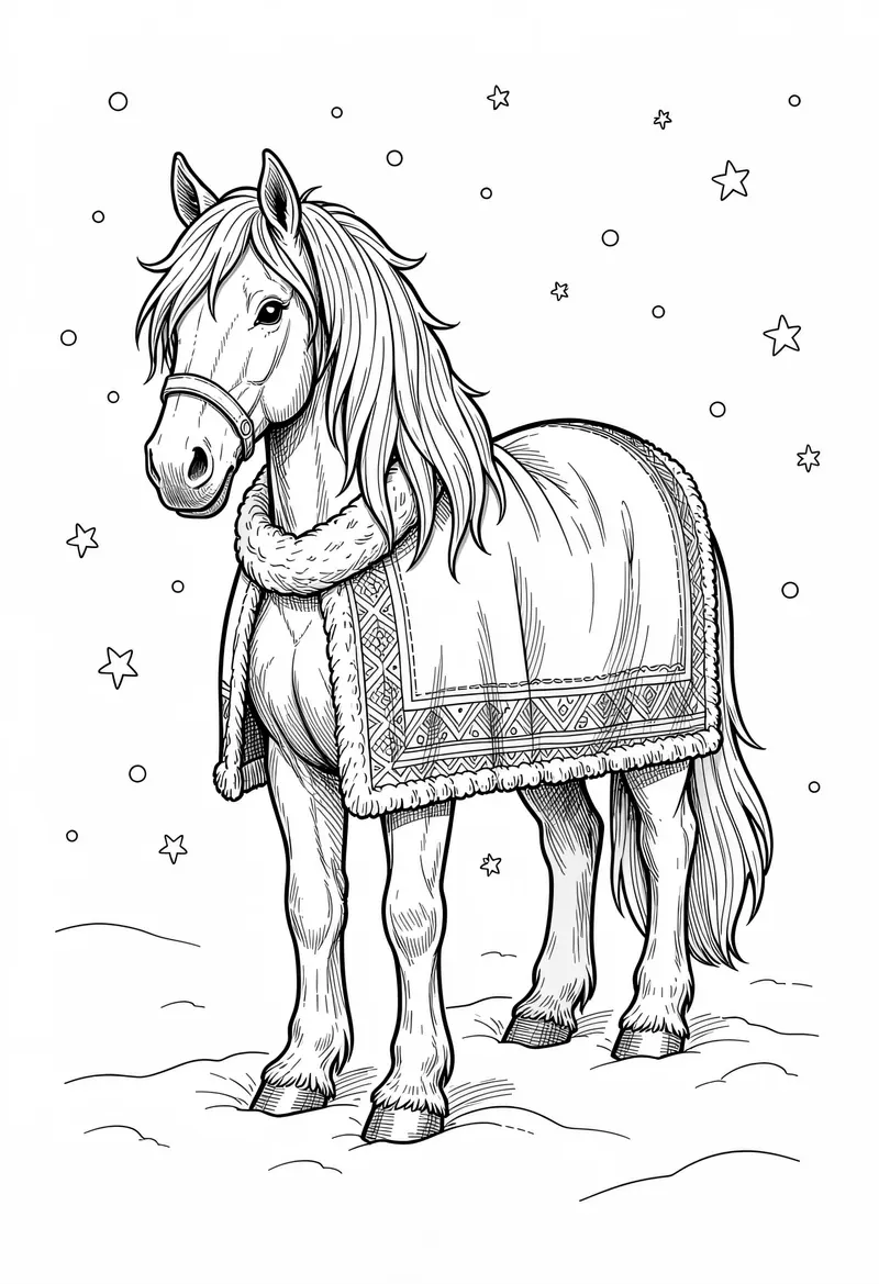 horse coloring pages 369