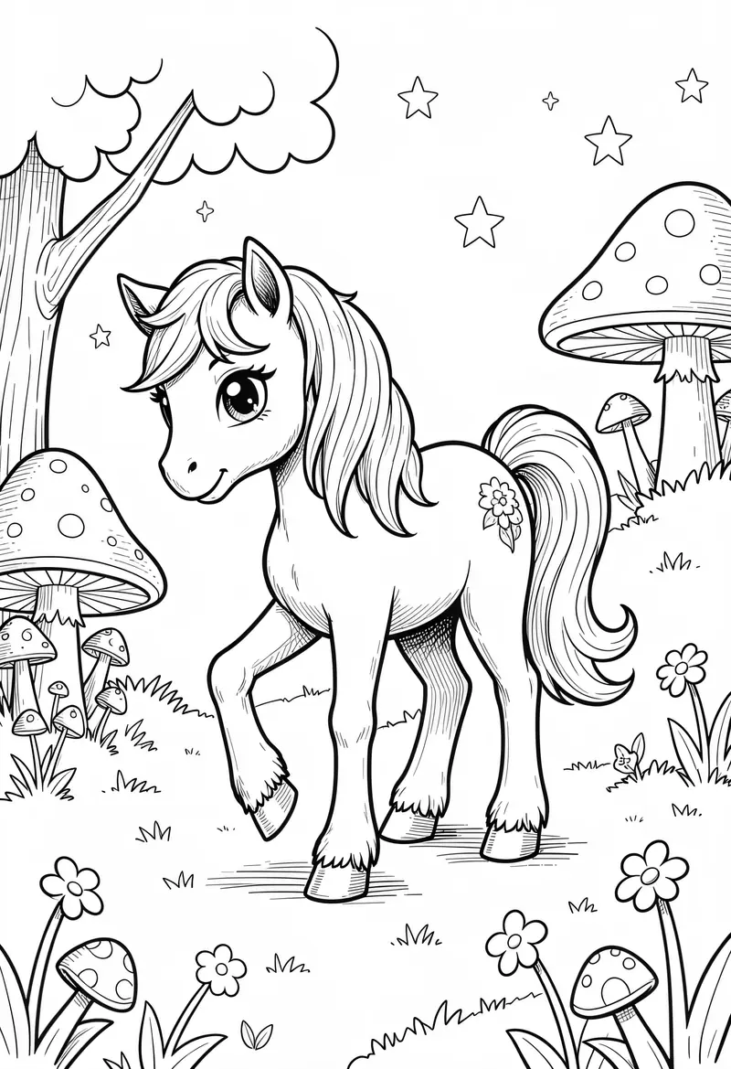 horse coloring pages 368
