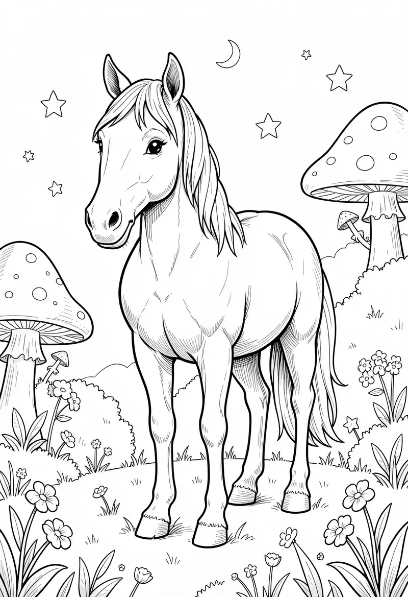 horse coloring pages 367