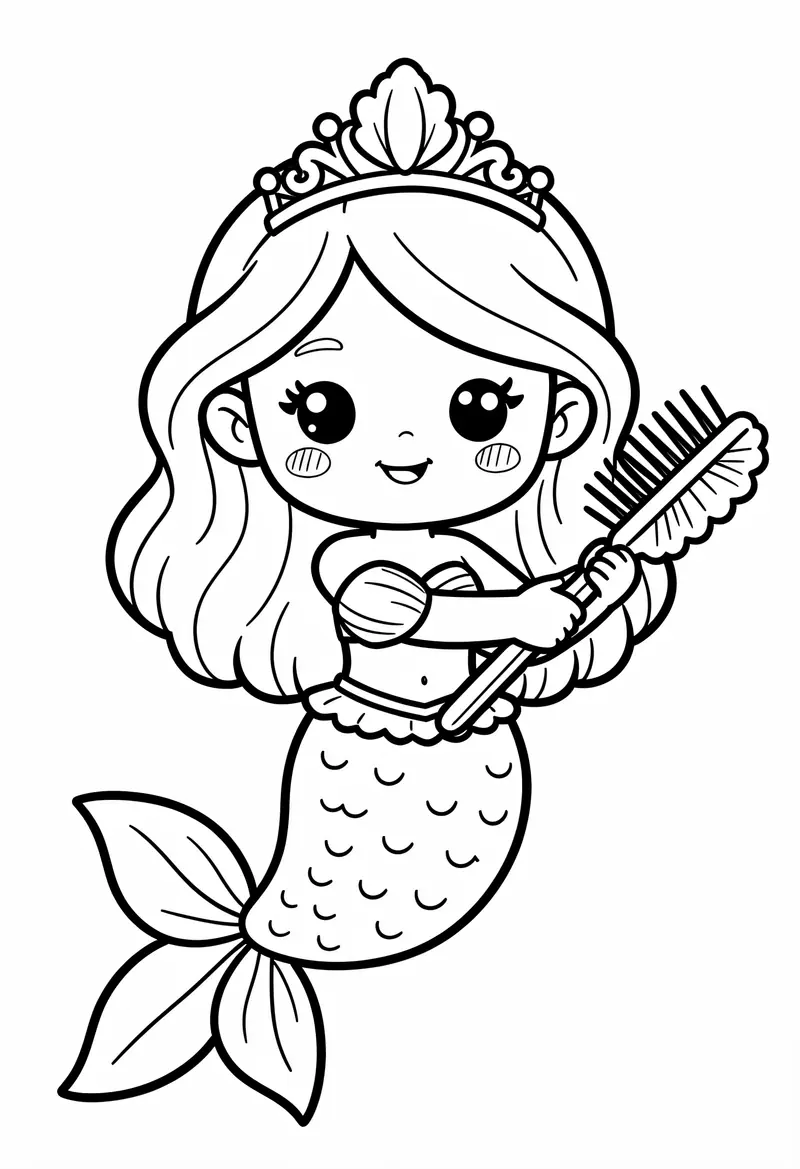 mermaid coloring pages 366