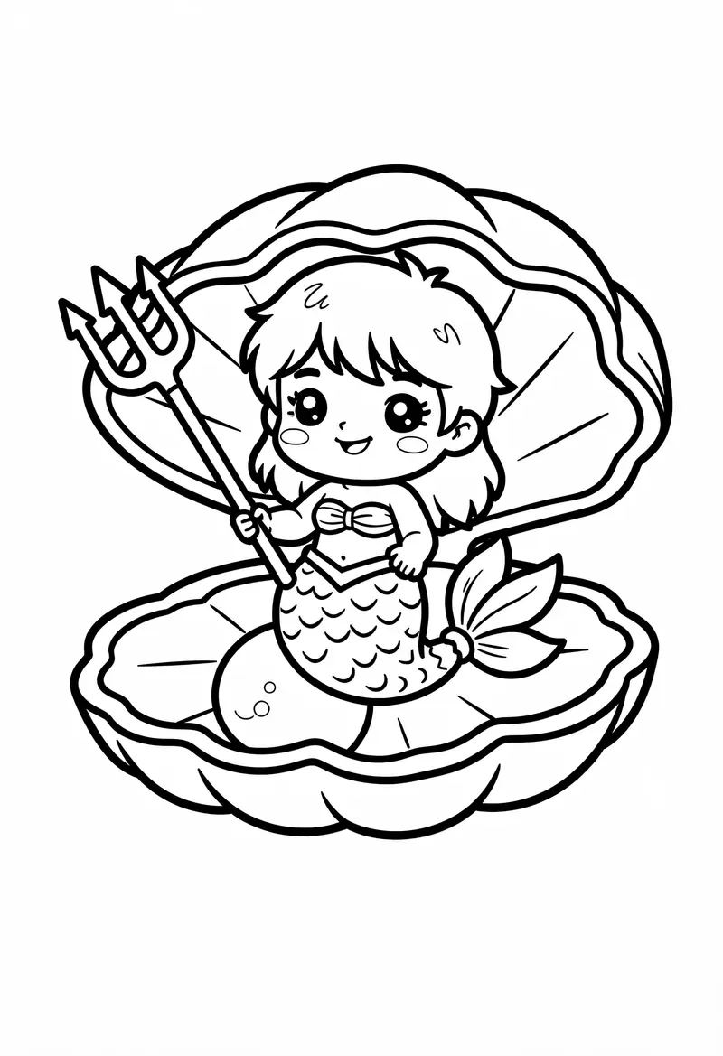 mermaid coloring pages 364