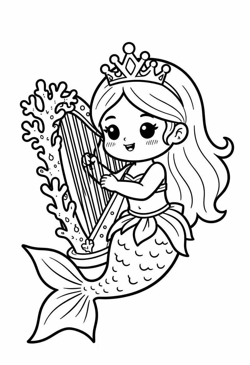 mermaid coloring pages 363