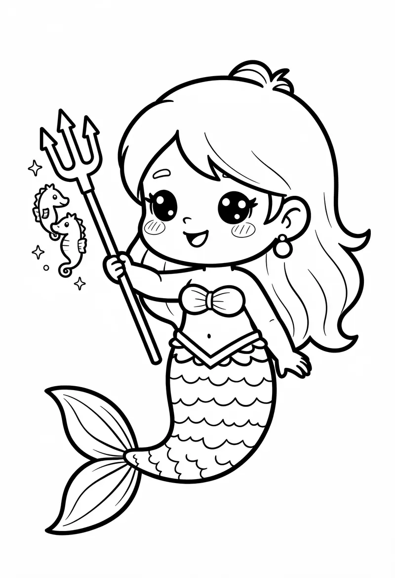 mermaid coloring pages 361