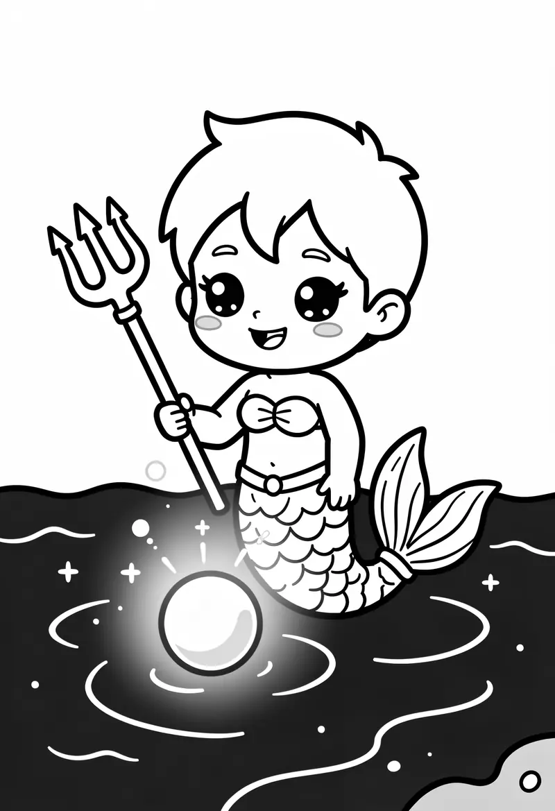 mermaid coloring pages 358