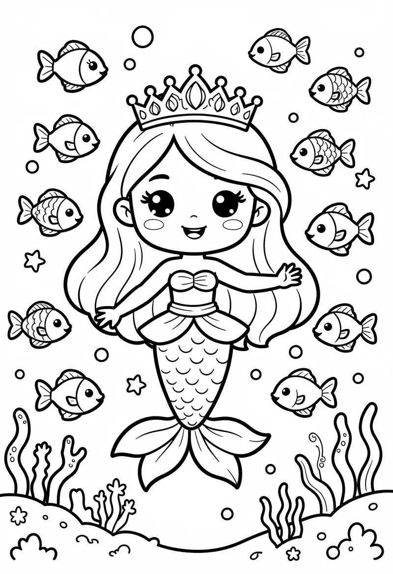 mermaid coloring pages 357