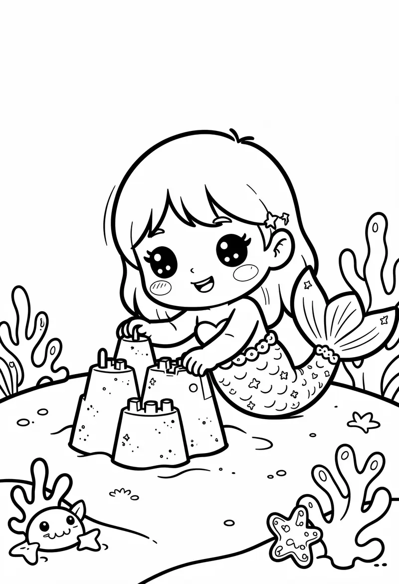 mermaid coloring pages 356