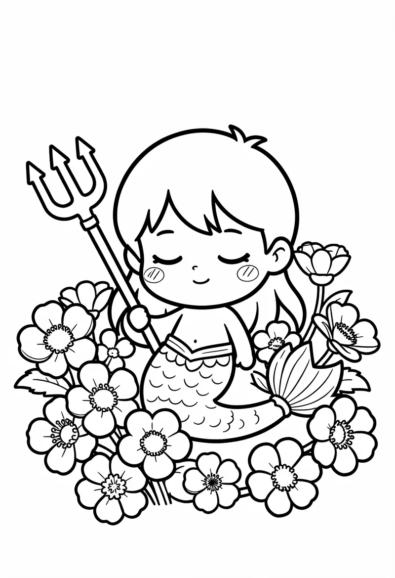 mermaid coloring pages 355