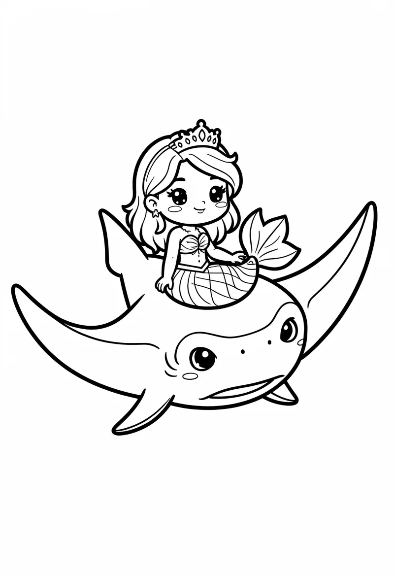 mermaid coloring pages 354