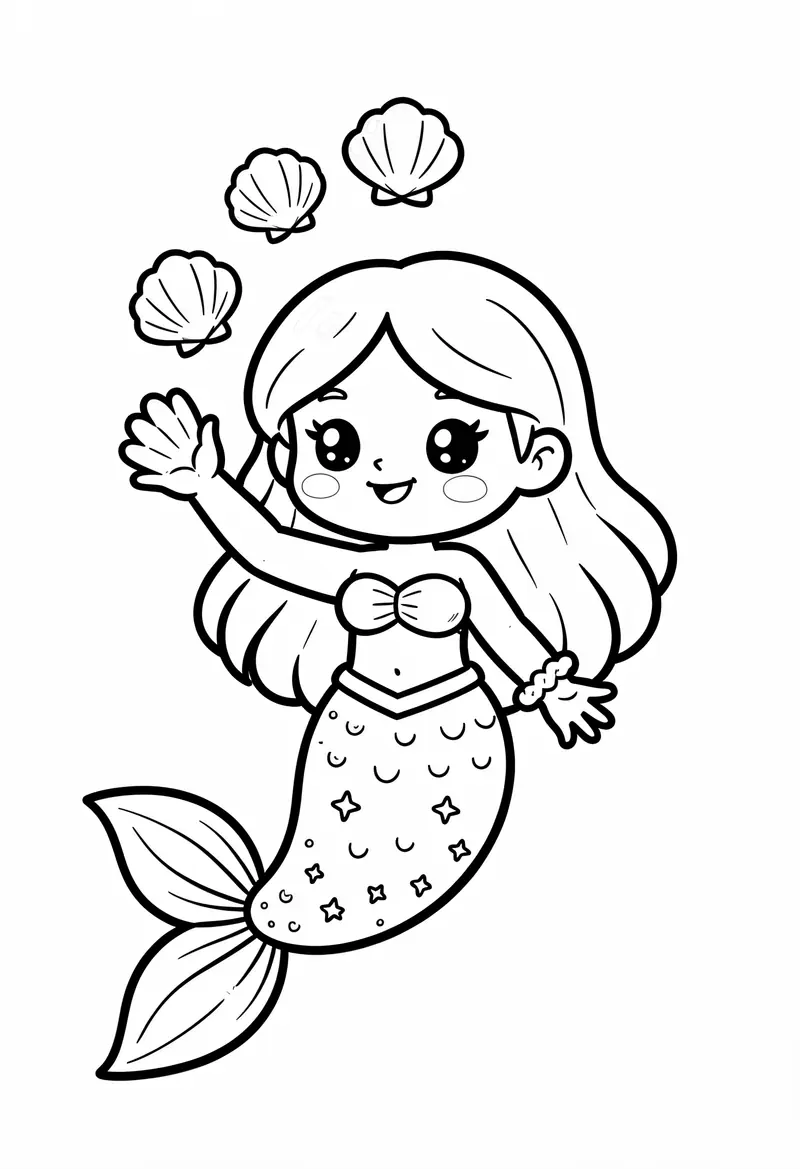 mermaid coloring pages 353