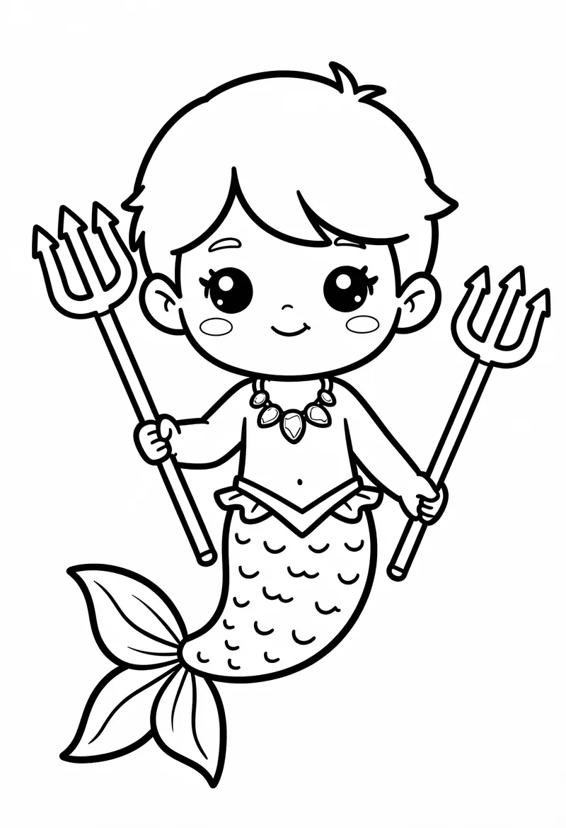 mermaid coloring pages 352
