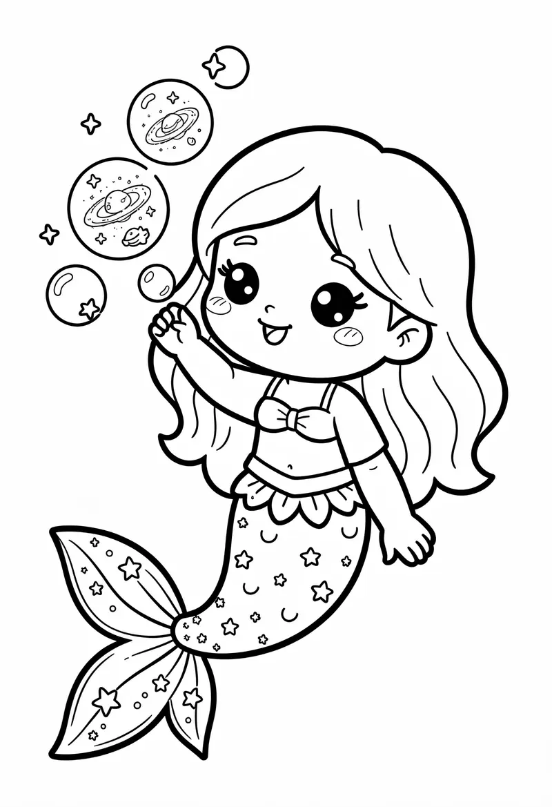 mermaid coloring pages 350