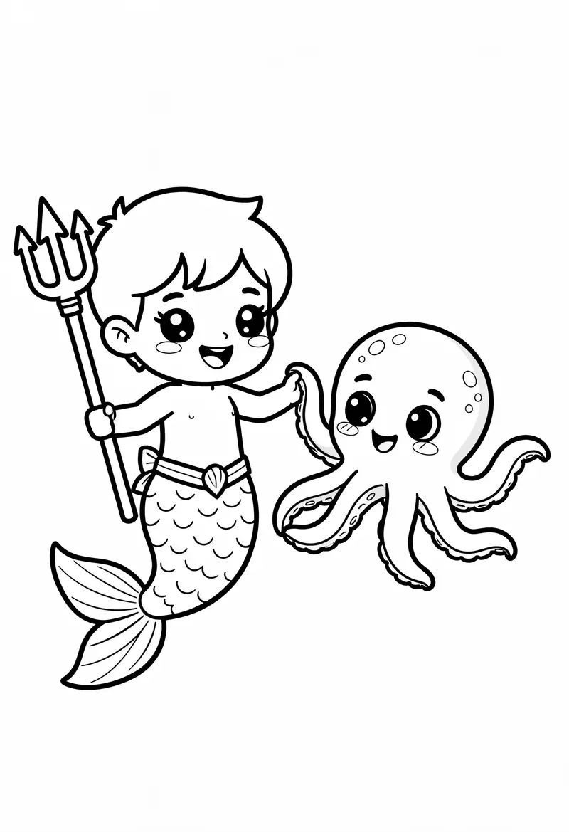 mermaid coloring pages 349