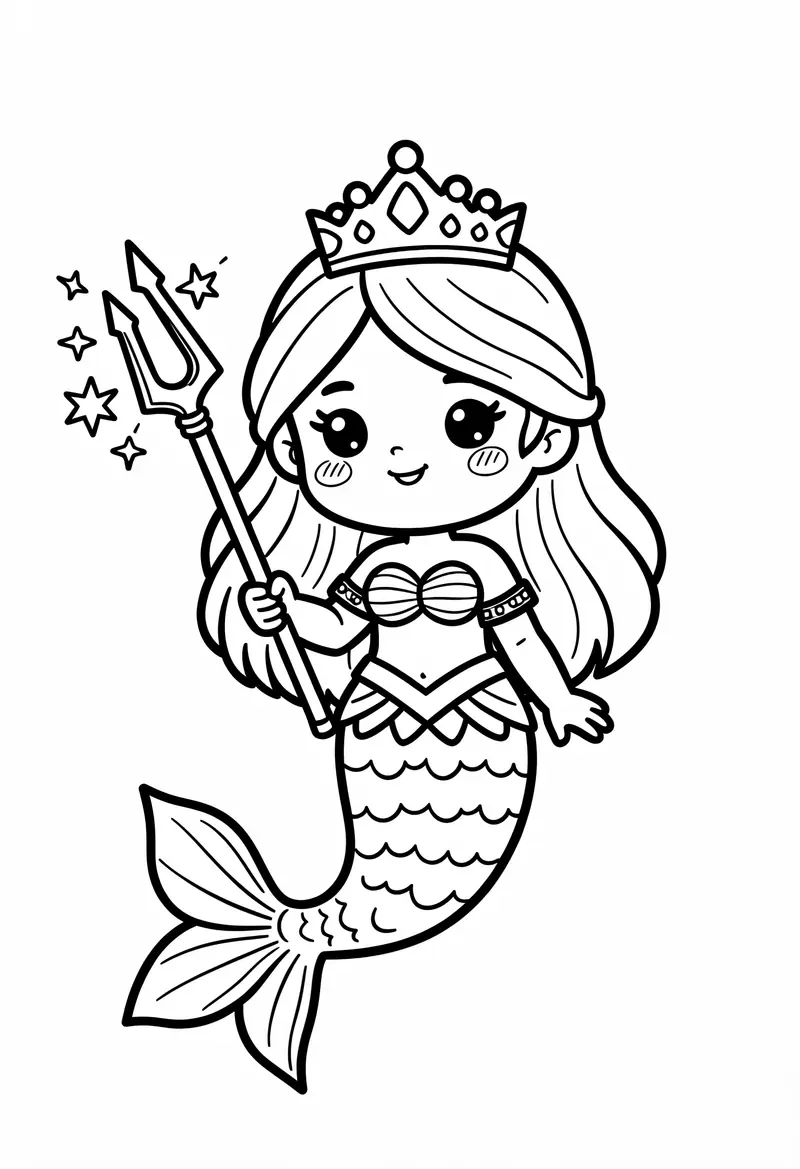mermaid coloring pages 348