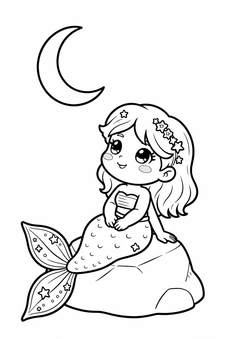 mermaid coloring pages 347