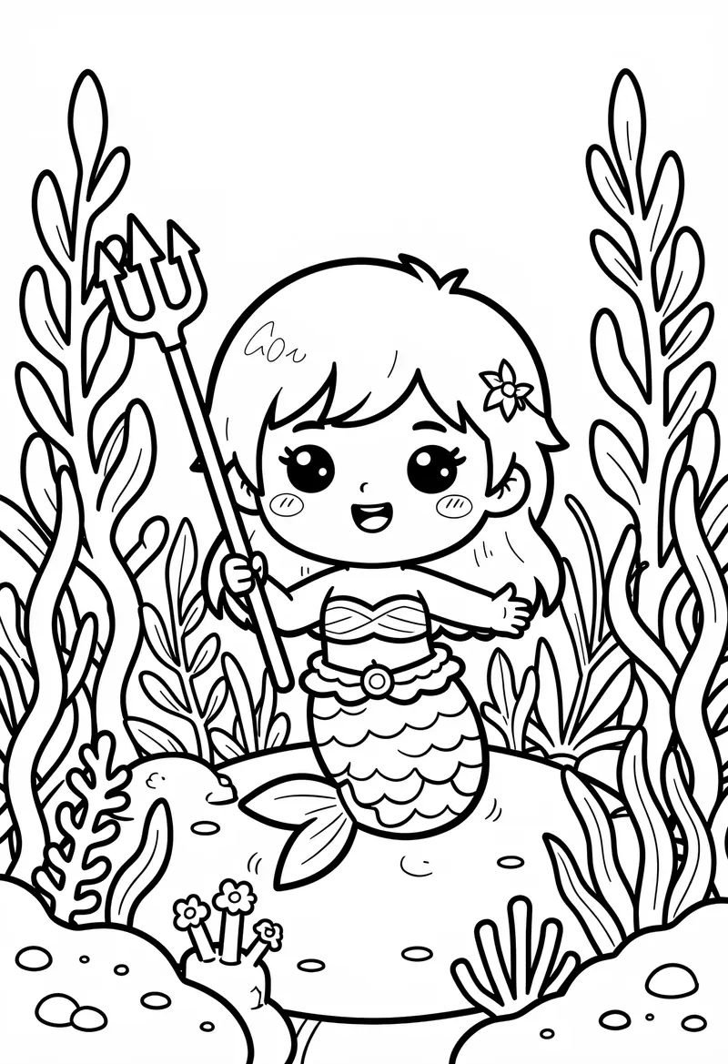 mermaid coloring pages 346