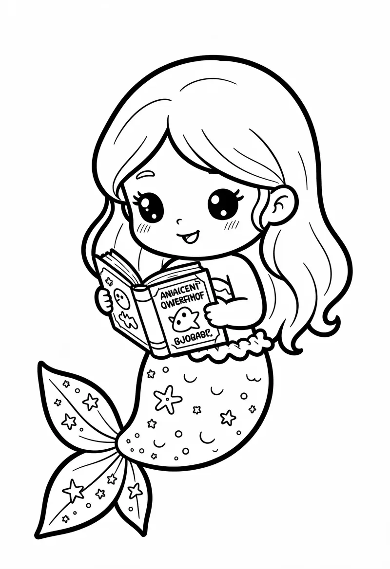 mermaid coloring pages 344