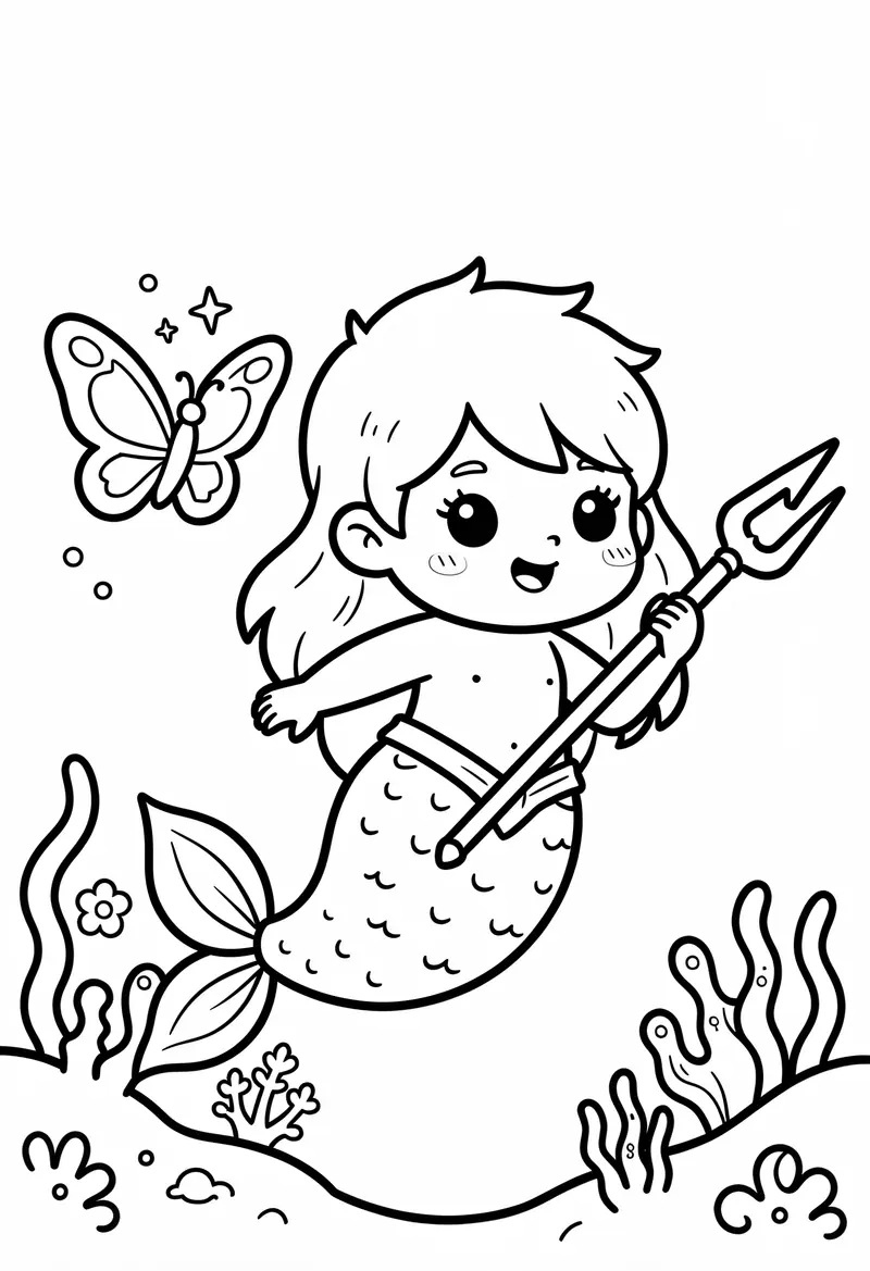 mermaid coloring pages 343