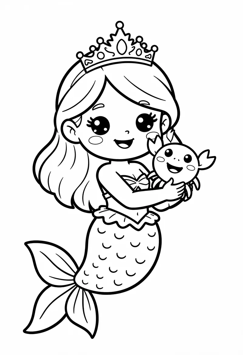 mermaid coloring pages 342