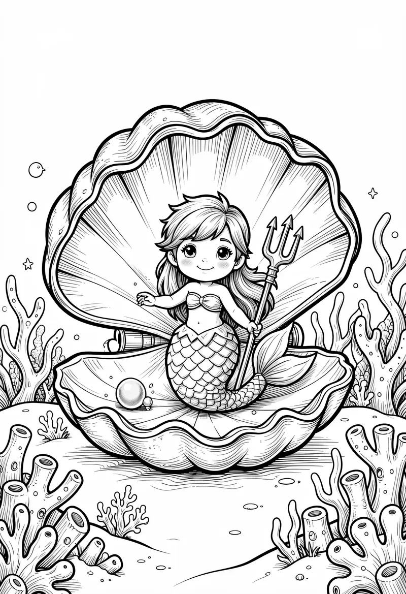 mermaid coloring pages 339